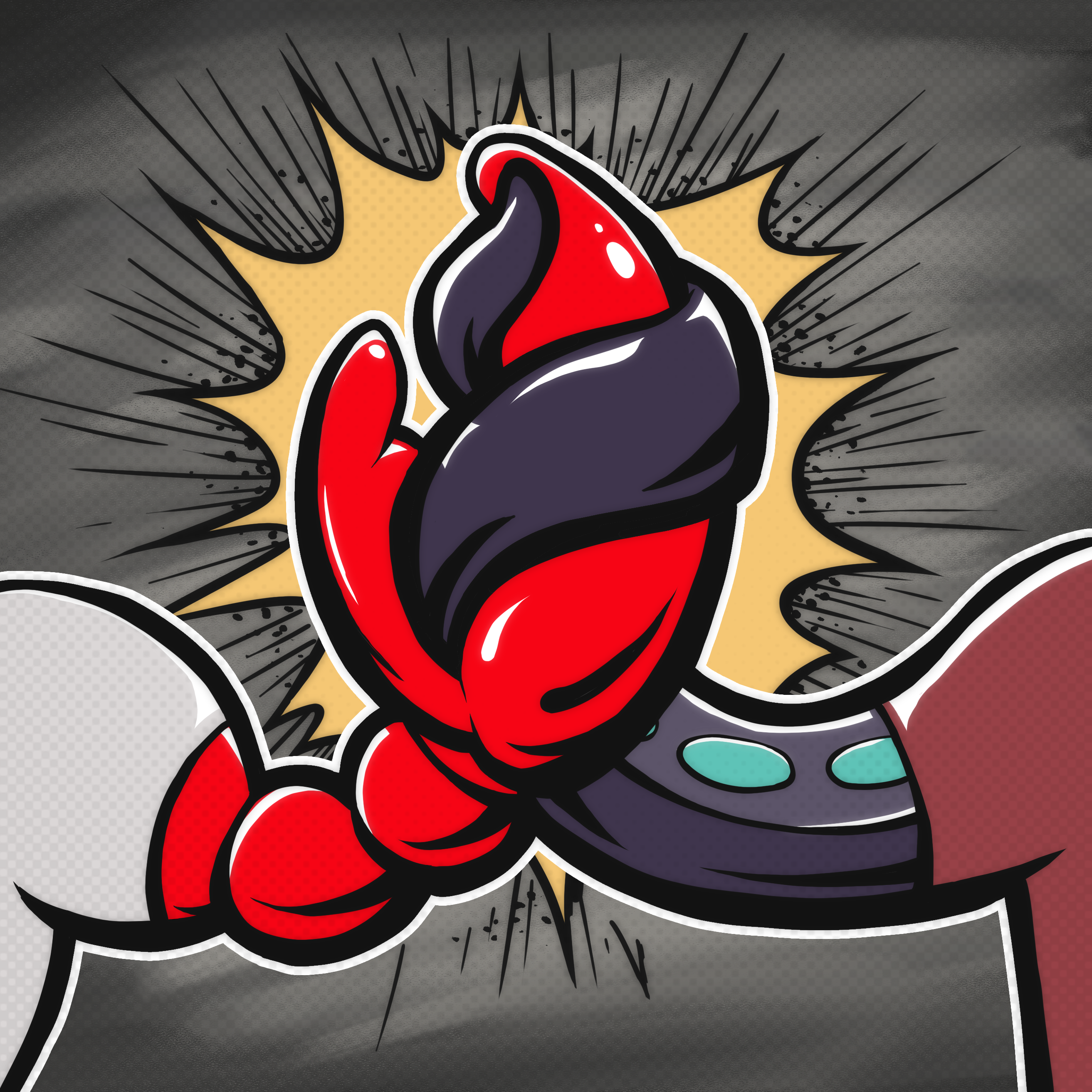 OpenClaw mascot — a red claw bursting from a comic panel